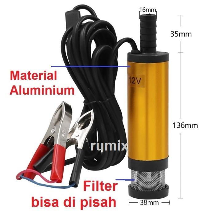 Pompa air celup mini Kecil Portable 12v Diesel Pump Mini Air Minyak