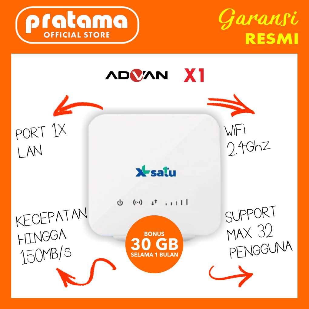 Jual MODEM ROUTER ADVAN X1 XL SATU LITE RUMAH UNLIMITED