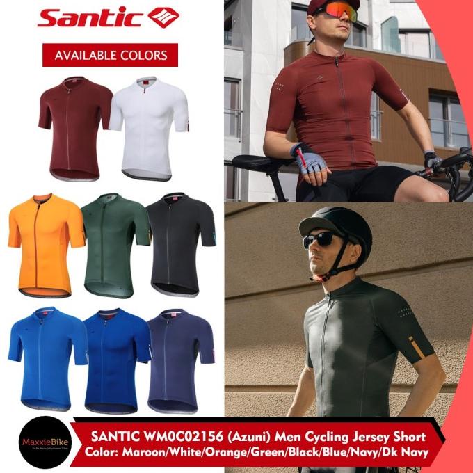 Promo  [BISA COD] SANTIC AZUNI Jersey Sepeda Pria Lengan Pendek WM0C02156 Cycling Jersey TERLARIS TE