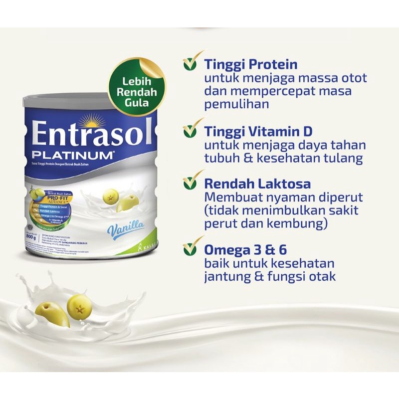 

Entrasol platinum vanila 800gr