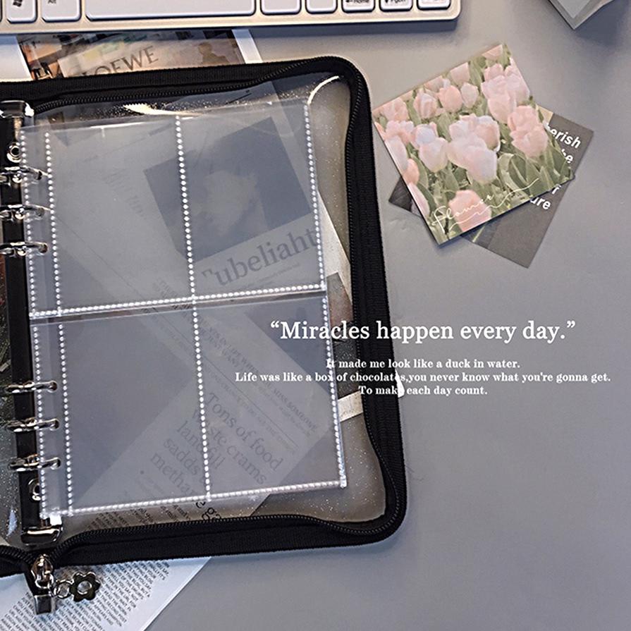

Ready Stock Kpop Album Binder Pocard A5 Buku Catatan Case Zipper Binder Photo Card Notebook A5 Storage Bag Organizer Notebook Stationery 6 Ring Loose Leaf''