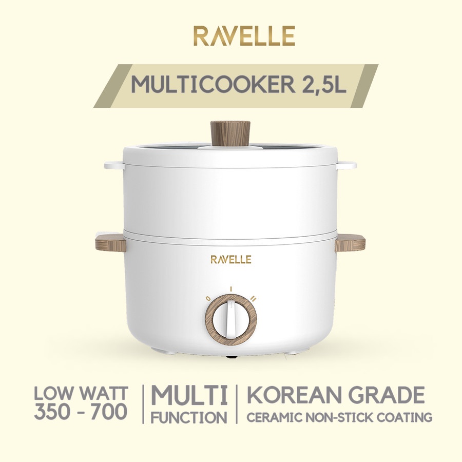 MULTI COOKER RAVELLE Panci Portable Multifungsi 2.5L