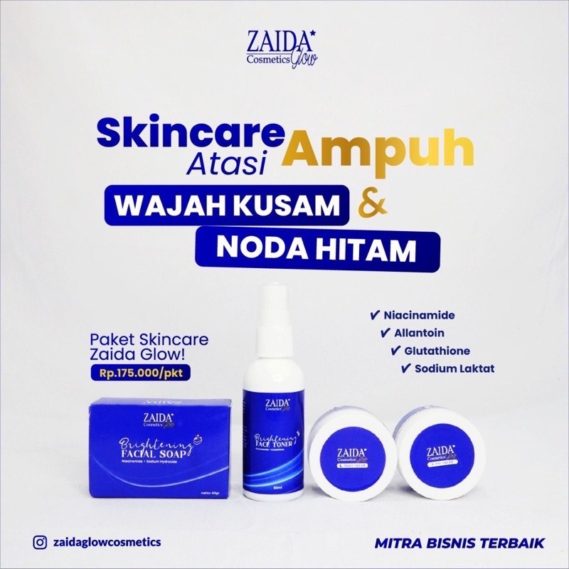 Zaida Glow Skincare - Zaida Glow Brightening - Zaida Herbal glowing