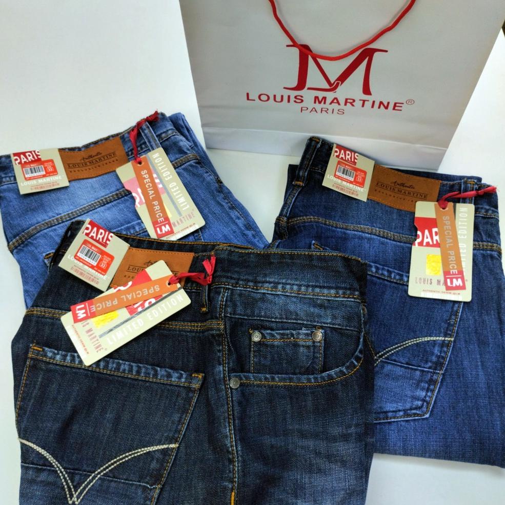 Celana Jeans Lois Martine Pria Original Premium Panjang Size 28-38  Standar Reguler  Jumbo Celana Ji