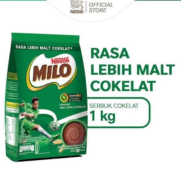 

NESTLE MILO Activ-Go Minuman Susu Coklat Pouch 1 Kg TERLARIS TERPERCAYA ORIGINAL