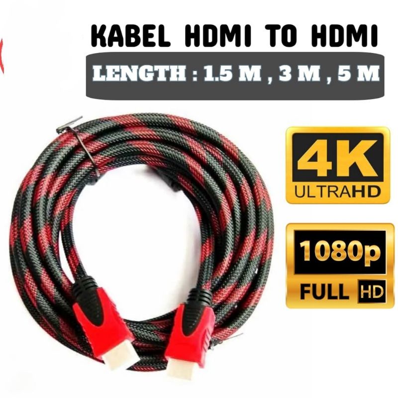 Kabel HDMI 1.5 Meter Kabel HDMI To HDMI 1500CM