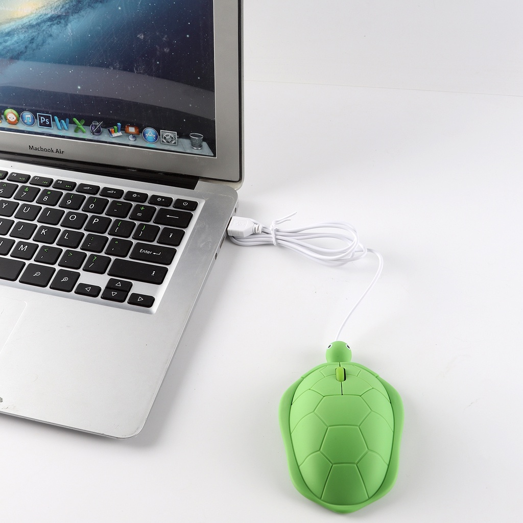 Turtle Shape Wired Mouse USB Wired Mouse Mouse Kabel Lucu Mouse Optik Untuk Anak Anak Hadiah PC Laptop