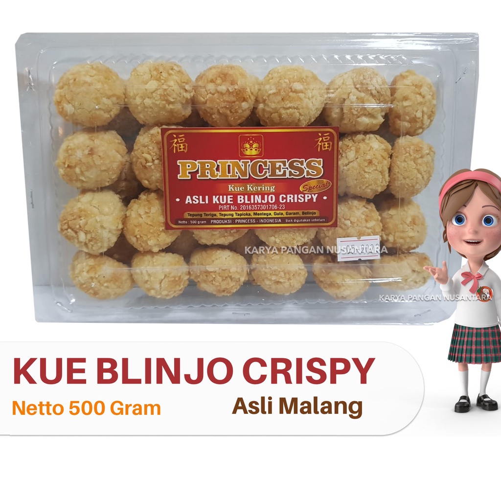 

KUE BELINJO CRISPY PRINCESS KUE NASTAR BELINJO KUE BLINJO KUE KERING BLINJO CRISPY PACK 500GR