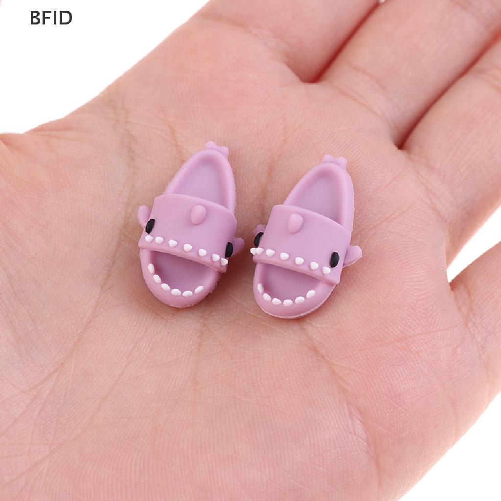 [BFID] 1pasang1: 12rumah Boneka Sandal Hiu Lucu Sepatu Boneka Cocok Untuk Boneka Ob11 1/12 [ID]