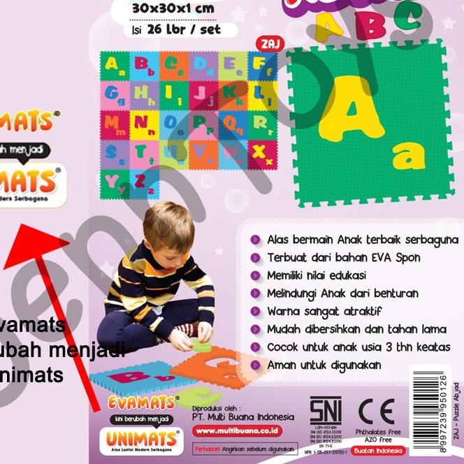 SALEJennToys - Evamat Puzzle Matras Alas Lantai - huruf alfabet ORIGINAL EVAMATS UNIMATS ABJAD ABC|K