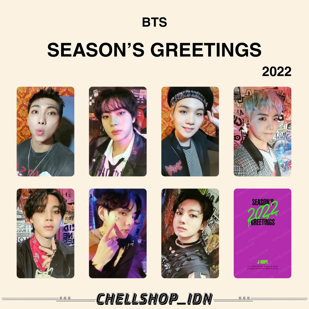 PHOTOCARD BTS SEASON’S GREETINGS 2022 ( Chellshop_idn)