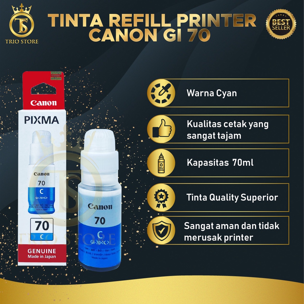 1 SET 4 PCS Tinta Canon Gi 70 For Printer G5070 G6070 G7070 GM2070