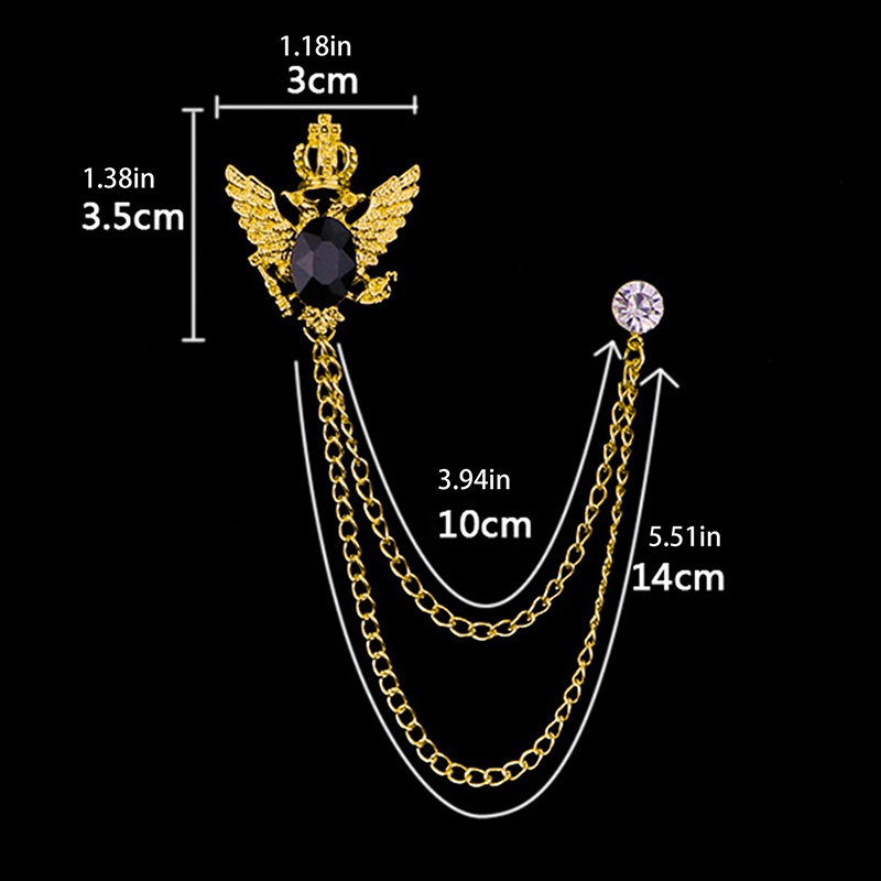 Fashion Kristal Rumbai Permata Pin Gesper Rantai Bros Wanita Pria Jas Bros Lencana Pria Korsase Perhiasan Aksesoris