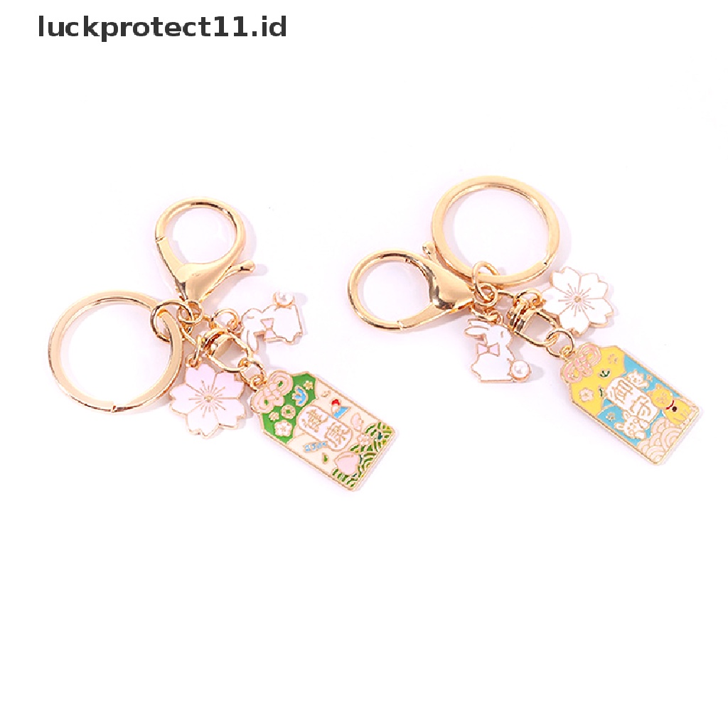 /Fashion Hot// Fashion// Dekorasi Kawaii Llaveros Originales Amulet Lucky Cat Japan Gantungan Kunci Mobil Keyrin.