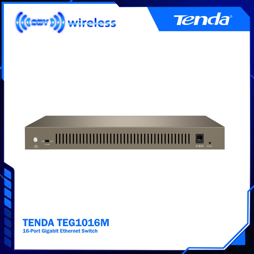 TENDA TEG1016M, 16-Port Gigabit Ethernet Switch TEG-1016M Metal Case