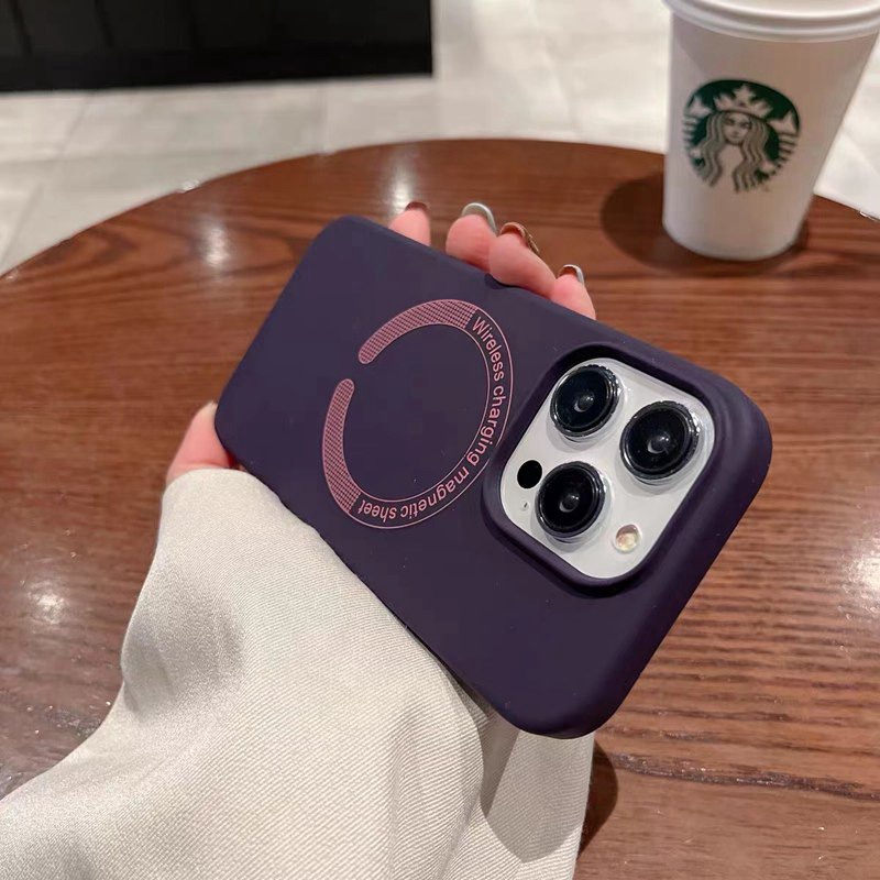 [Wireless Charging Magesafe] Silikon Cair Skin Feel Soft Case Untuk iPhone XR XS Max Casing Handphone Iphone12 13 Pro Max