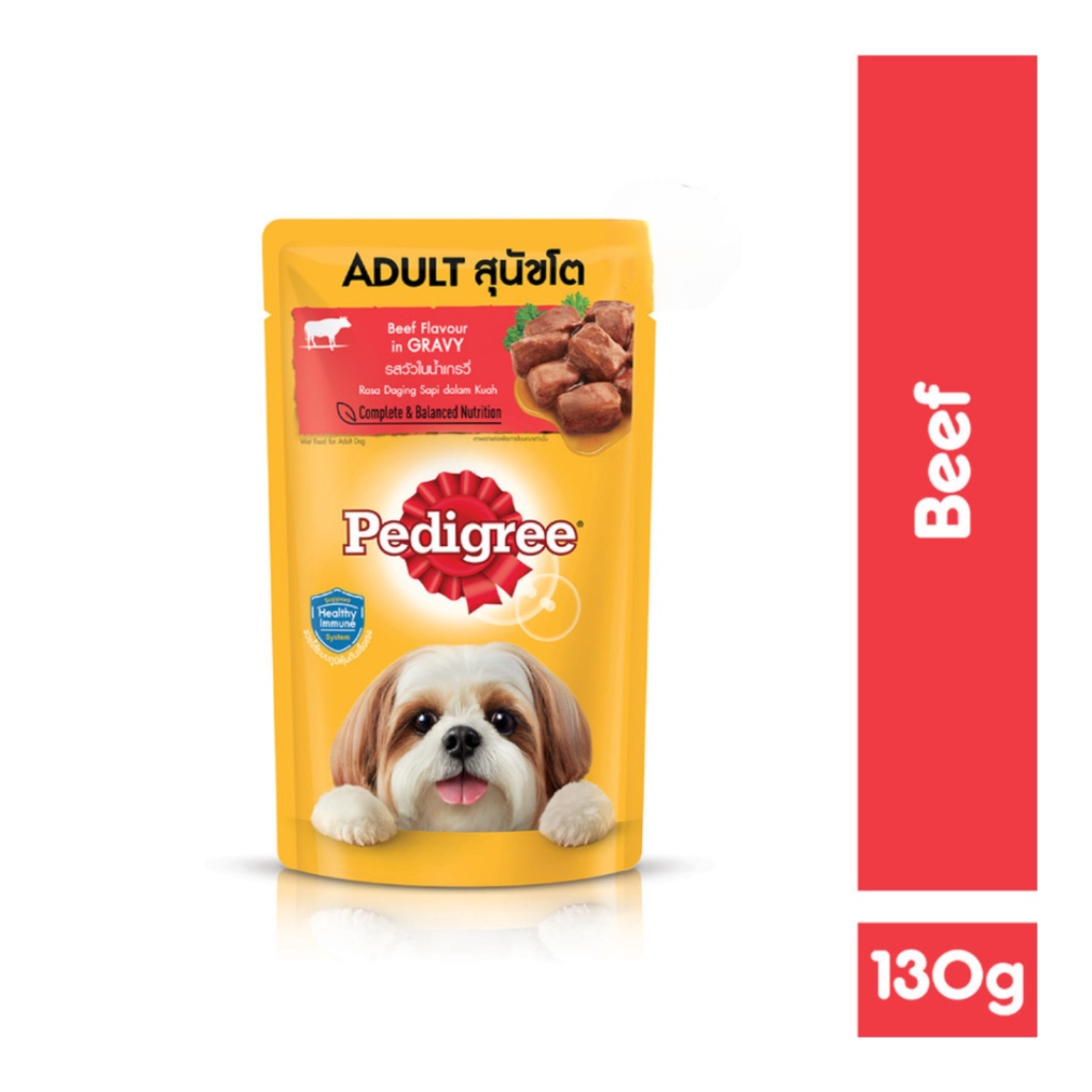 Pedigree ADULT Pouch Wet Food 130gr - Makanan Basah Anjing Dewasa