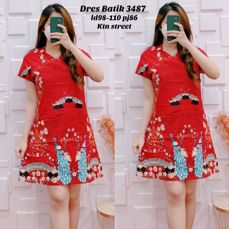 Jual Dres Batik Dres Batik Wanita New Shopee Indonesia 