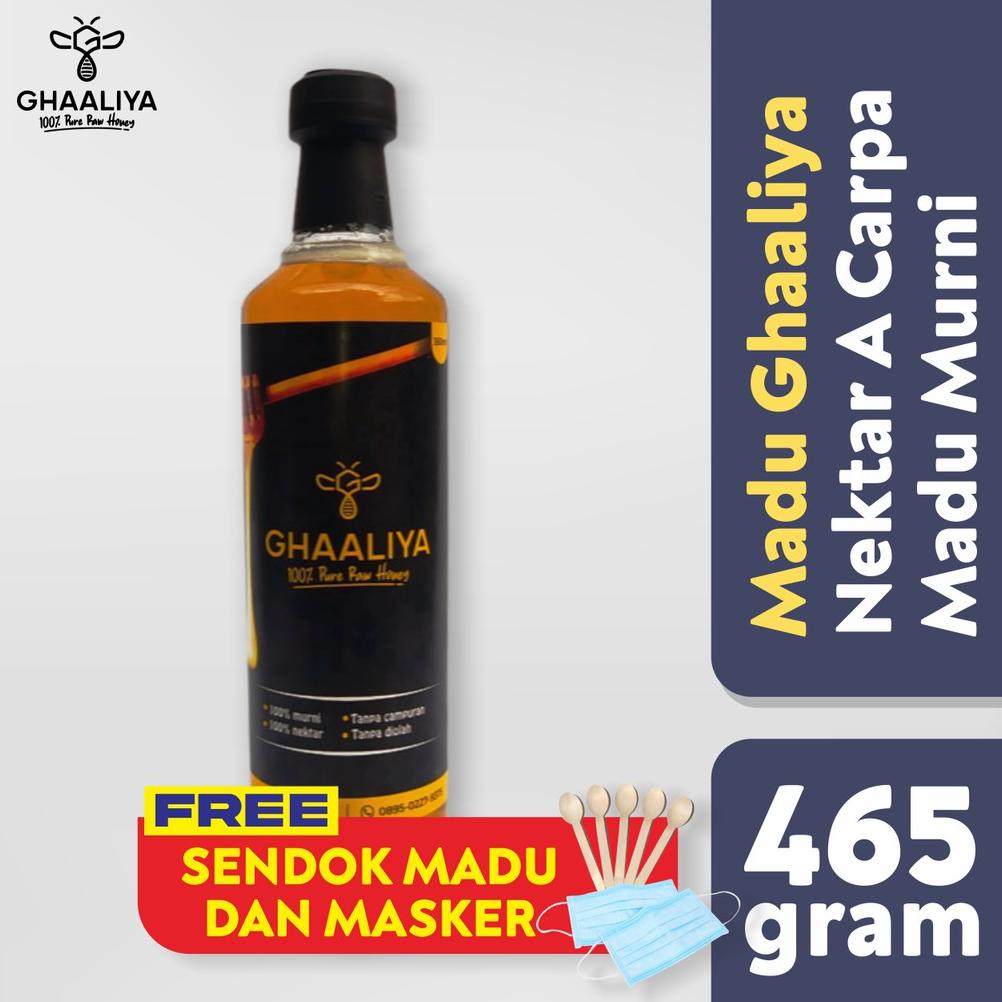 

[BAYAR DITEMPAT] Madu Murni Asli 100% Tanpa Campuran Nusantara - Nektar Bunga Akasia Carpa 350ml/465gram