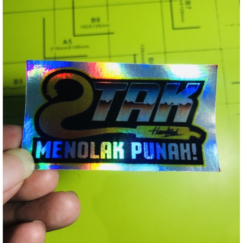 stiker 2 tak menolak punah hologram