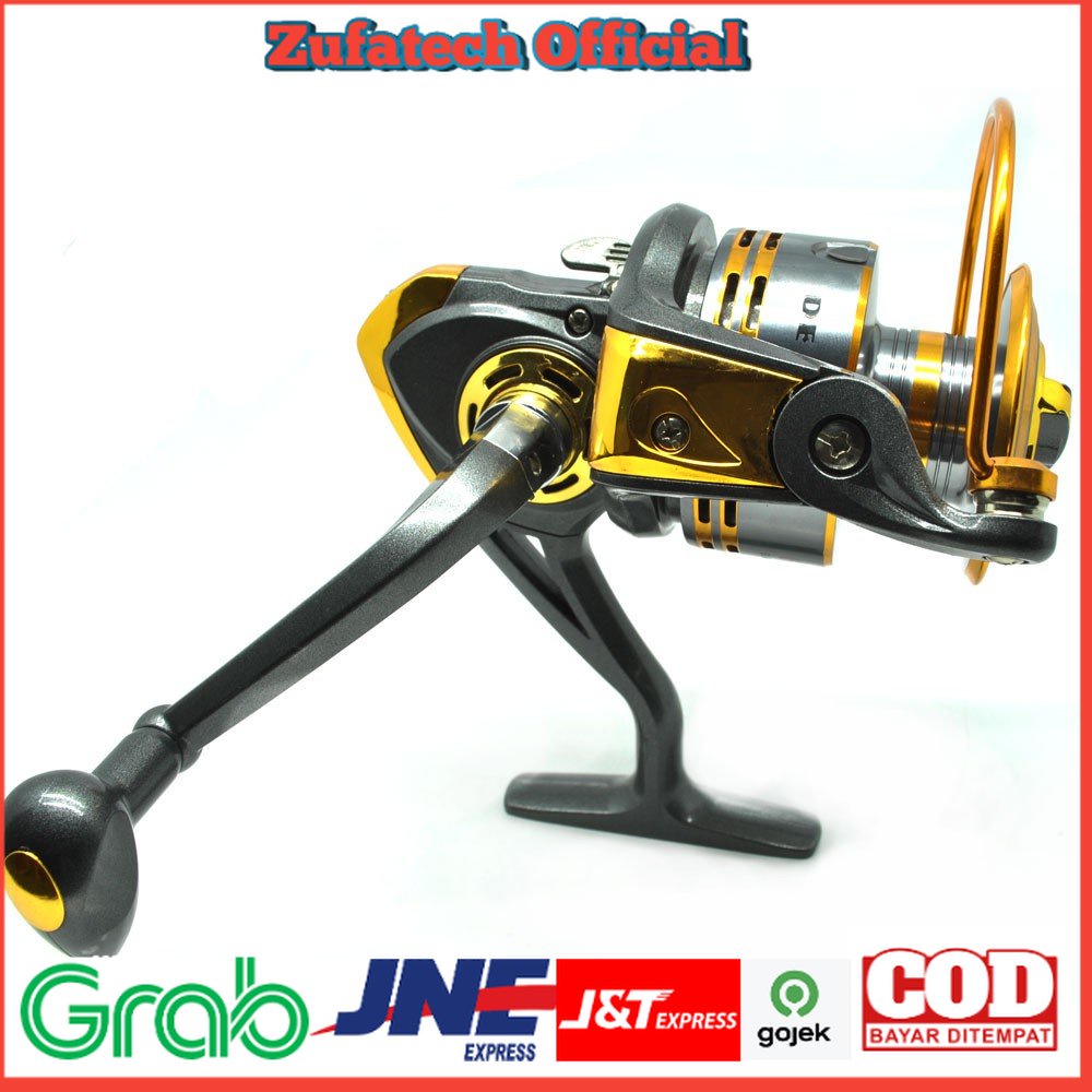 Debao Gulungan Pancing DB6000A Metal Fishing Spin Reel 10 Ball Bearing - Golden