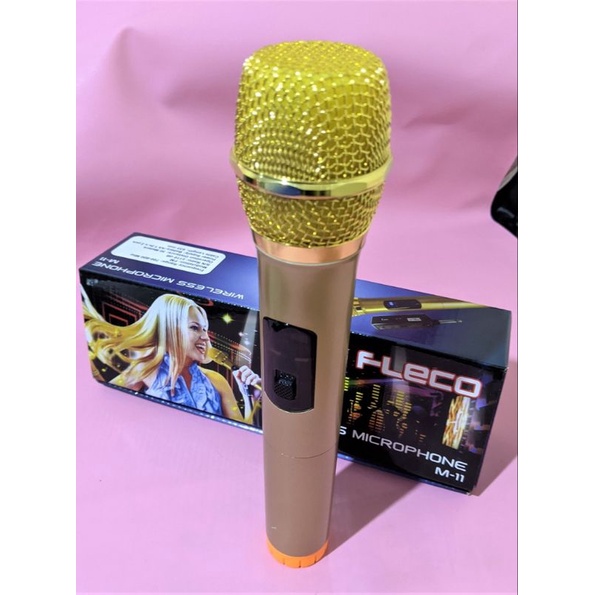 Fleco Mic Single M11 Wireless Microphone Profesional Mikrofon Tanpa Kabel Suara jernih