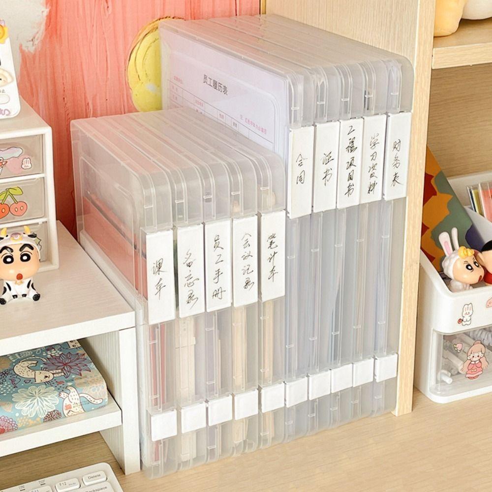 Mxbeauty File Organizer Box Transparan Multifungsi Sertifikat Proyek Akad Kertas Organizer Desktop Storage Box