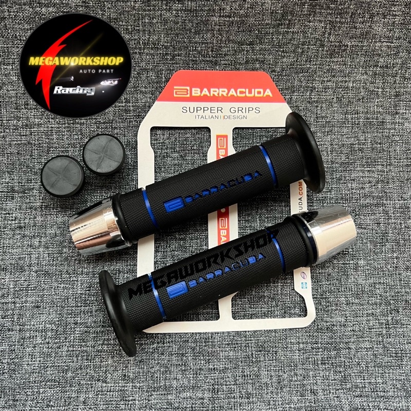 HANDGRIP SARUNG GAS BARACUDA RCB RACING BOY ORIGINAL + JALU STANG CHROME MODEL PCX UNIVERSAL MOTOR HANDGRIP HANDFAT HANDSPAD GRIPBARACUDA RCB HG55 HG 55 HG 66 HG66 ORIGINAL RCB RACINGBOY universal bisa untuk semua jenis motor