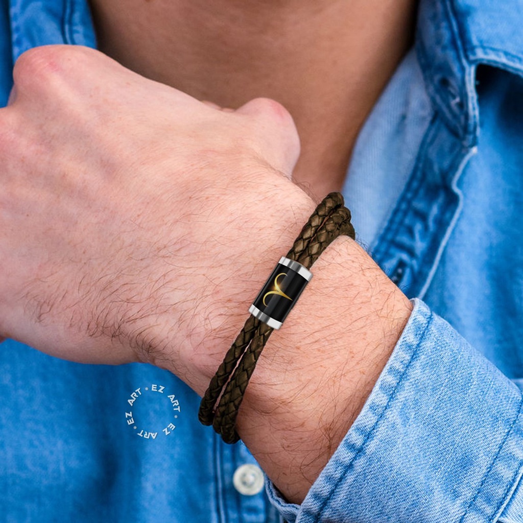 GELANG ZODIAK KULIT KEPANG 3 LAYER TABUNG KACA KAIT STAINLESS STEEL PRIA WANITA AQUARIUS CAPRICORN CANCER LEO SAGITTARIUS GEMINI VIRGO PISCES LIBRA TAURUS ARIES SCORPIO