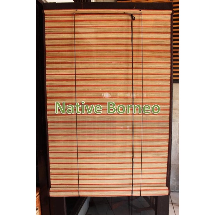 KREY ROTAN ORANGE 120CM X 180CM, TIRAI ROTAN BAMBU, KREY JENDELA RG6576ER