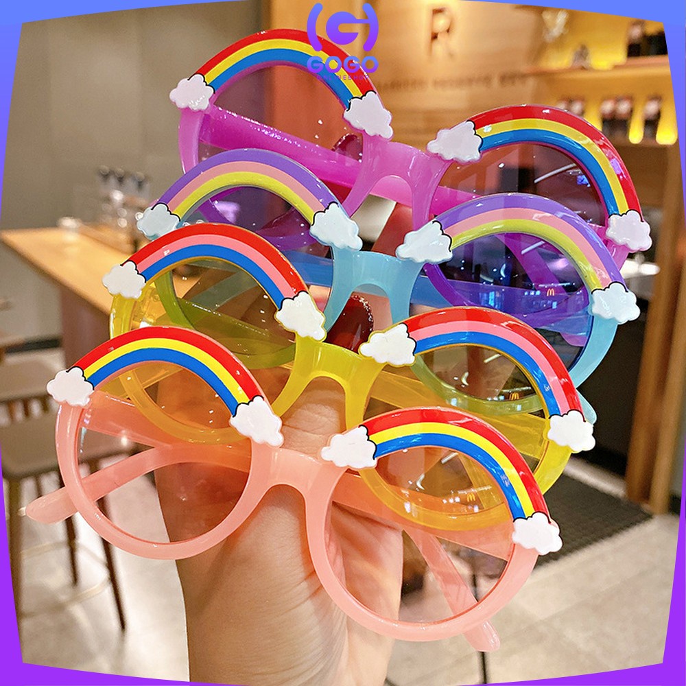 GOGO-C674 Kacamata Hitam Anak Pelangi Kacamata Unisex Fashion Anak Kaca Mata Kids Sunglasses / Kacamata Anak Warna Rainbow Import