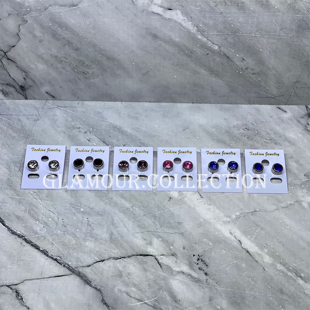 [COD] 1 Pasang Anting Palsu Anting Magnet Premium Fashion Tanpa Tindik