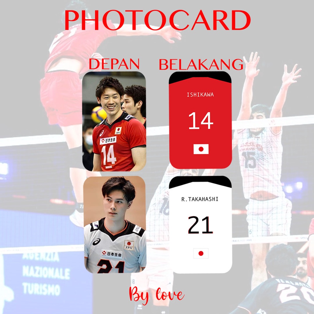 (READY STOCK) JAPAN NATIONAL VOLLEYBALL TEAM/RAN TAKAHASHI/YUKI ISHIKAWA/JAPAN PHOTOCARD