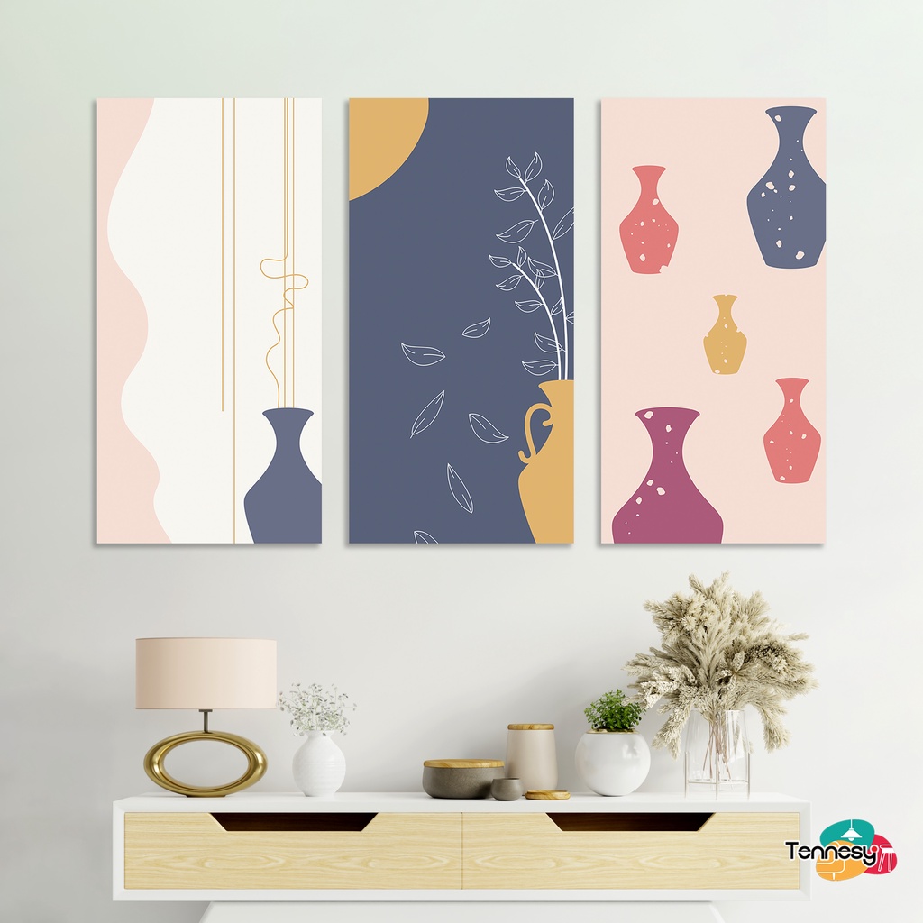 TENNESY HIASAN DINDING ABSTRACT 15x30CM WALL DECOR PAJANGAN KAYU POSTER DEKORASI DINDING RUANG TAMU RUMAH