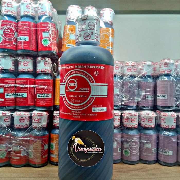 

Pewarna Makanan Halal Cross Super Red/Red Velvet 450Ml 017