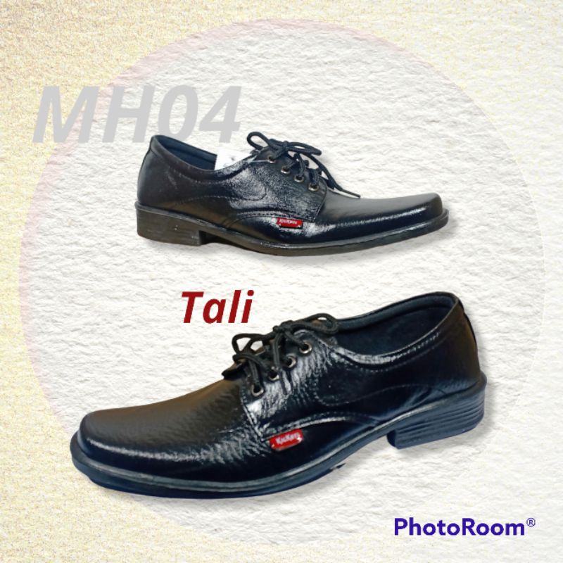 Sepatu Pantofel Tali Pria MH04 Pantofel Hitam Sepatu Kantor Pria