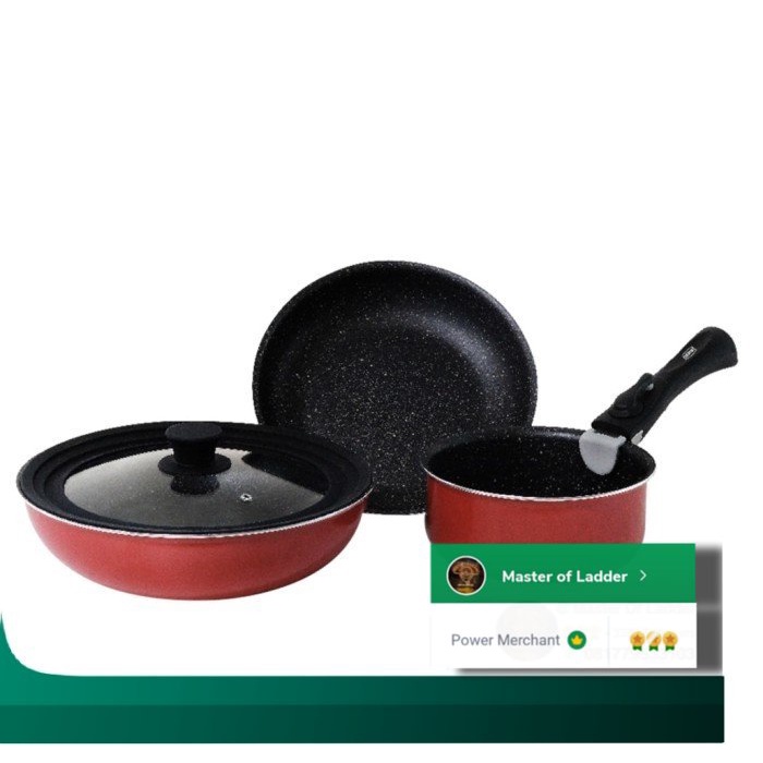 RD Culinart Cookware set peralatan masak lengkap marble anti lengket