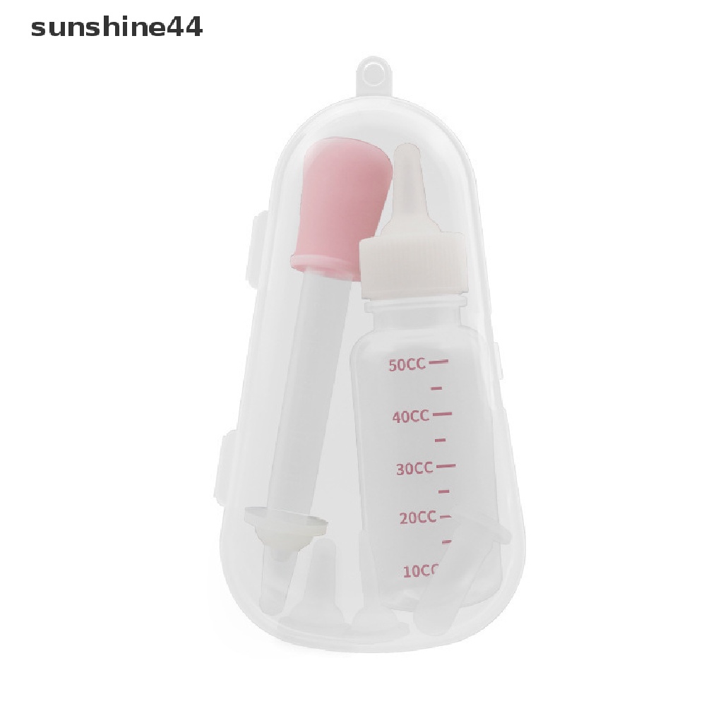 Sunshine Puppy Kitten Feeding Bottle Set Botol Susu Air Menyusui Anjing Kucing Bady.