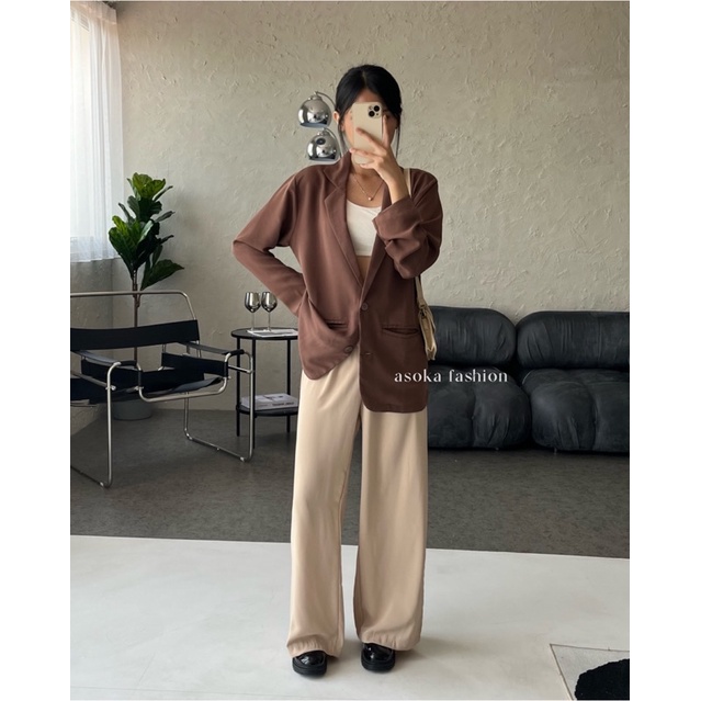 ASOKA Elanor Blazer 332 - Korean Blazer Wanita - Outer Blazer - Blazer Kerja