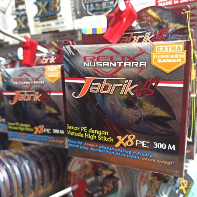 [Bayar DiTempat] Senar Pe Jabrik HS X8 Line 300m Pe 0,8 1 1,5 2 2,5 3 4 Relix Nusantara