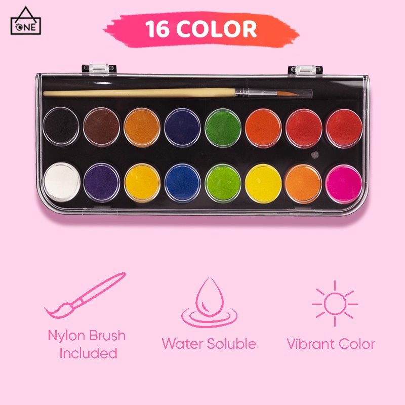 

COD❤️Cat Air Watercolor set Alat Cat Air Set 18 Warna-A.one