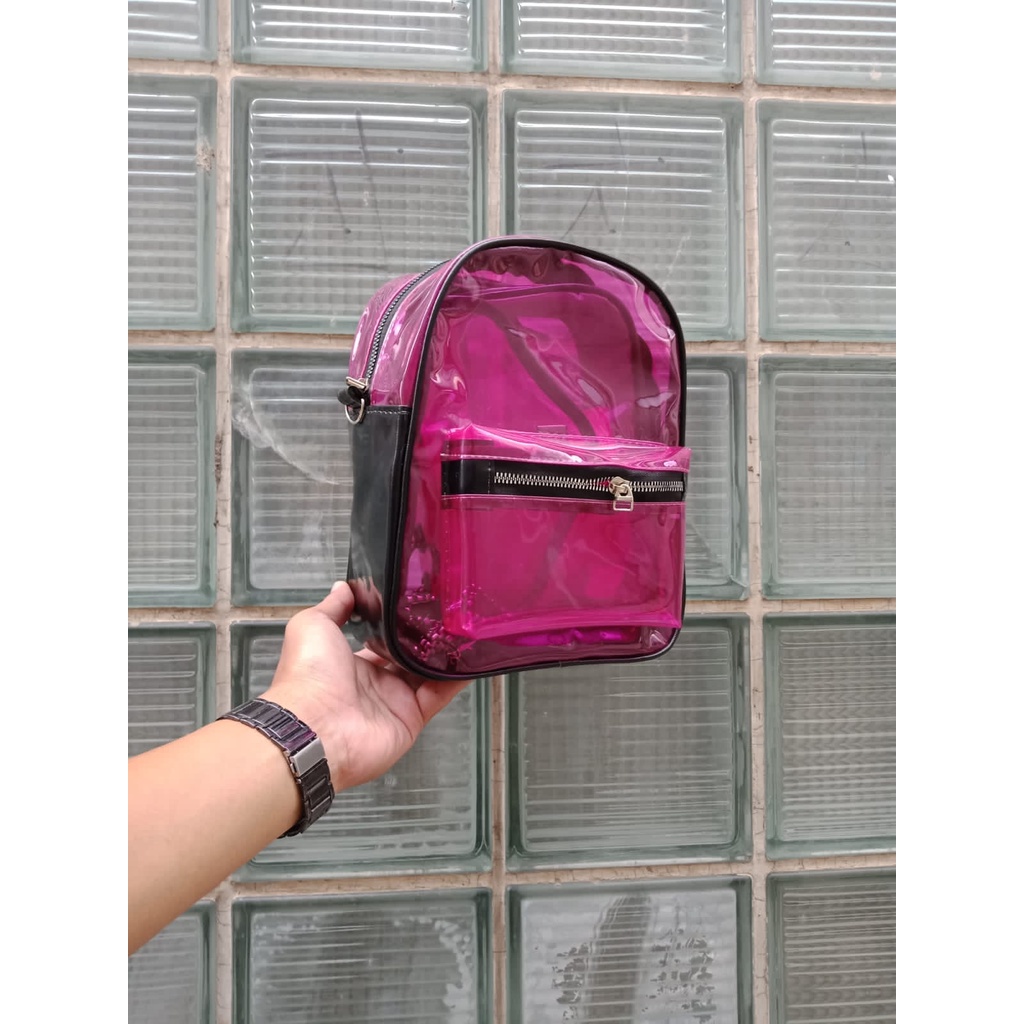 Tas ransel transparan mika pvc / ransel konser / backpack ion
