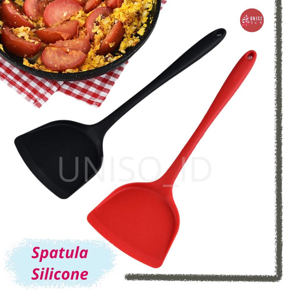 KODE-WP14 UNISO - SUTIL SPATULA SODET MASAK SILIKON ANTI LENGKET TAHAN PANAS | SUTIL SILICONE | SPAT