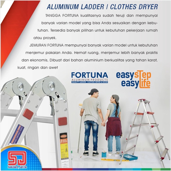Fortuna Aroma AR 05 Tangga Lipat Aluminium Tangga Manten 1.3 meter AR05