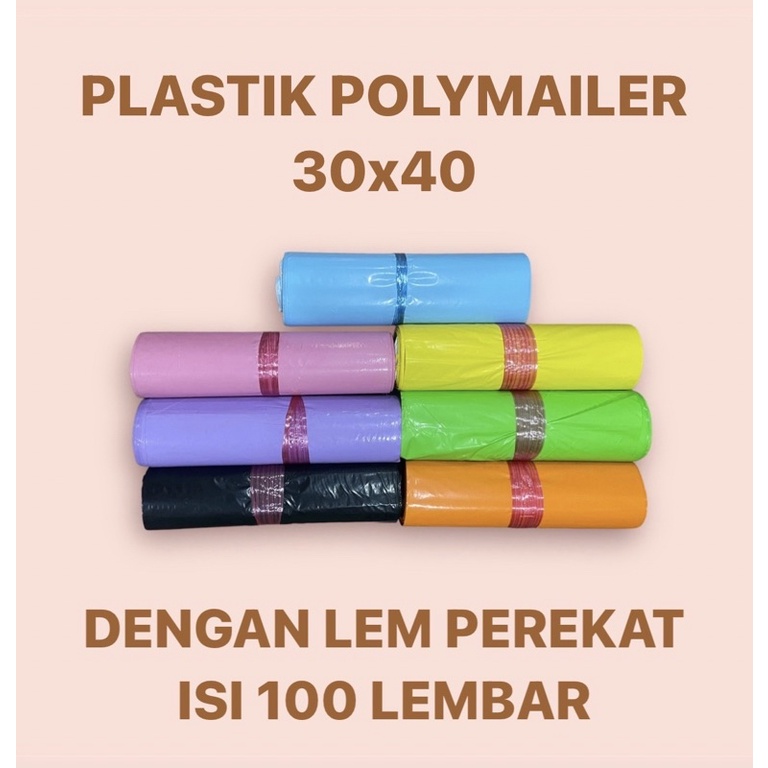 30x40 100 LEMBAR | PLASTIK POLYMAILER PLASTIK PACKING ONLINE SHOP