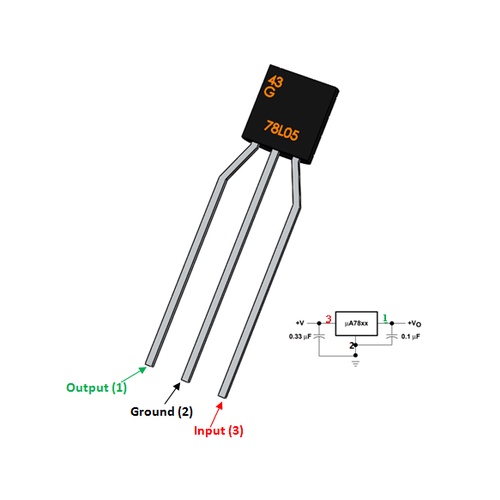 7805 78L05 LM78L05TRL0 IC REGULATOR 7805 BODI KECIL