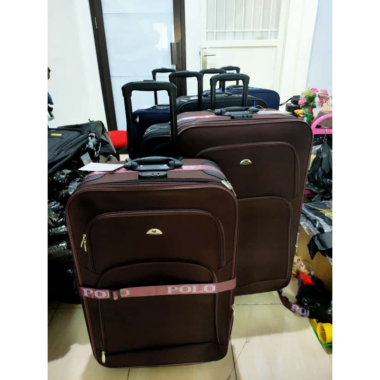 KOPER POLO TWIN KOPER CABIN KAIN TRAVELBAG TROLLY RODA ORIGINAL IMPORT BAGASI BUKAN CABIN