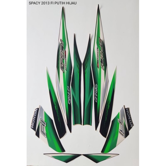 STRIPING ORI HONDA SPACY FI Th 2013)Putih Hijau