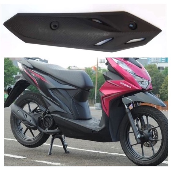 Cover Tutup Knalpot Honda Beat fi 2020 / Tameng Knalpot BEAT FI New Deluxe Led 2021 - 2020