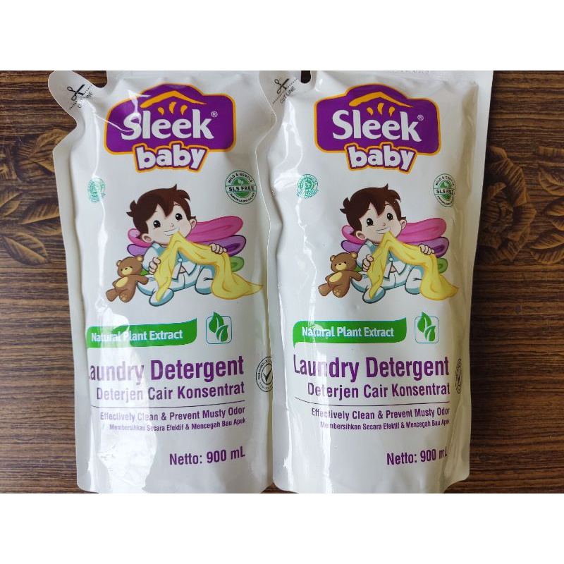 Sleek Baby Laundry Detergent 900ml Sleek baby pencuci baju bayi